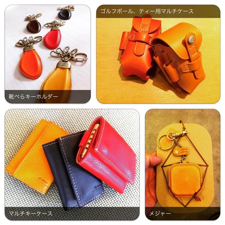 デザイナー、ブランド、学校、家具、建築、イベント、ライブ、ゴルフクラブ、記念品、ギフト、ホテルや旅館、スポーツイベント、神社やお寺さまetc、、向けに、製作したオリジナル金具を使用して、アクセサリー、靴べら、キーホルダーやベルトなど、革小物や金属小物の縫製、組み立て、箱詰めに至るまで、完全オーダーメイドのモノ作りにも提供しています。