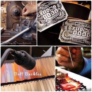 オーダーメイドでバックルの作成、革の選択、縫製、取り付けまで、オーダーメイドでベルトの製作までお手伝いができます。