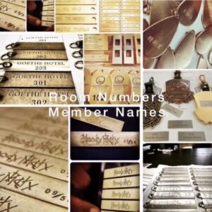 デザイナー、ブランド、学校、家具、建築、イベント、ライブ、ゴルフクラブ、記念品、ギフト、ホテルや旅館、スポーツイベント、神社やお寺さま