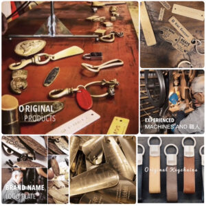 オリジナルブランド、イベント、グッズ、カタログショッピング、学校、社名、ギフト、様々な用途に合わせて、自由なデザインでオリジナル金具やプロダクト、商品をカスタマイズができる技術と歴史、それを使いこなせる職人がいます。