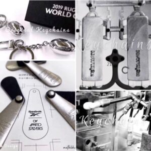オリジナルロゴやモチーフを刻印、特注で靴べら、キーホルダー、金属小物、ブランドアイテムをオーダーメイドで作ります。