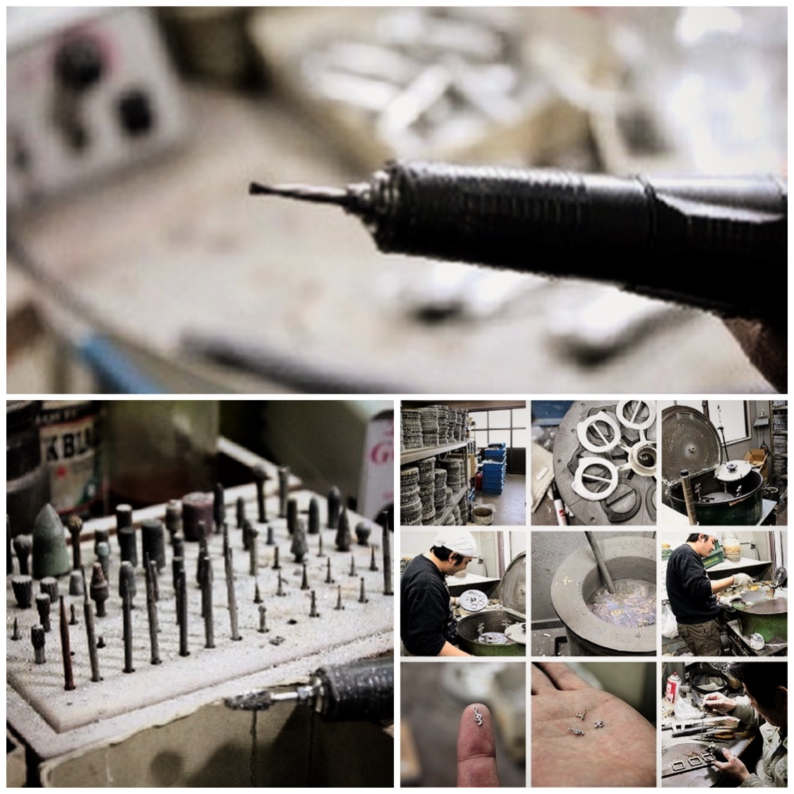 イメージやデザインを形にできるのは、熟練の職人の経験と技。オリジナル金具や、アクセサリー、金属小物や革小物まで製作します。