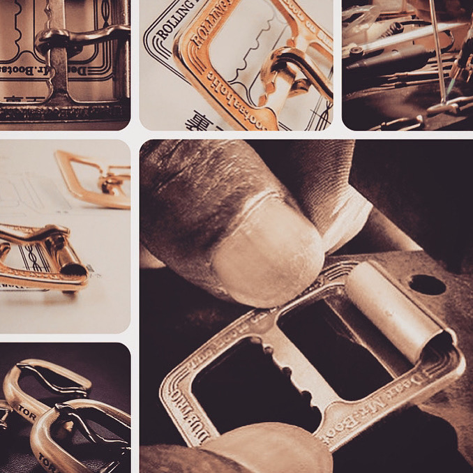  洋服やジャケットのアクセントにしたり、ブランドオリジナルのロゴやデザインを彫刻したり、、バック、革小物、ブーツや靴、、完全オーダーメイドのバックルが作れます
