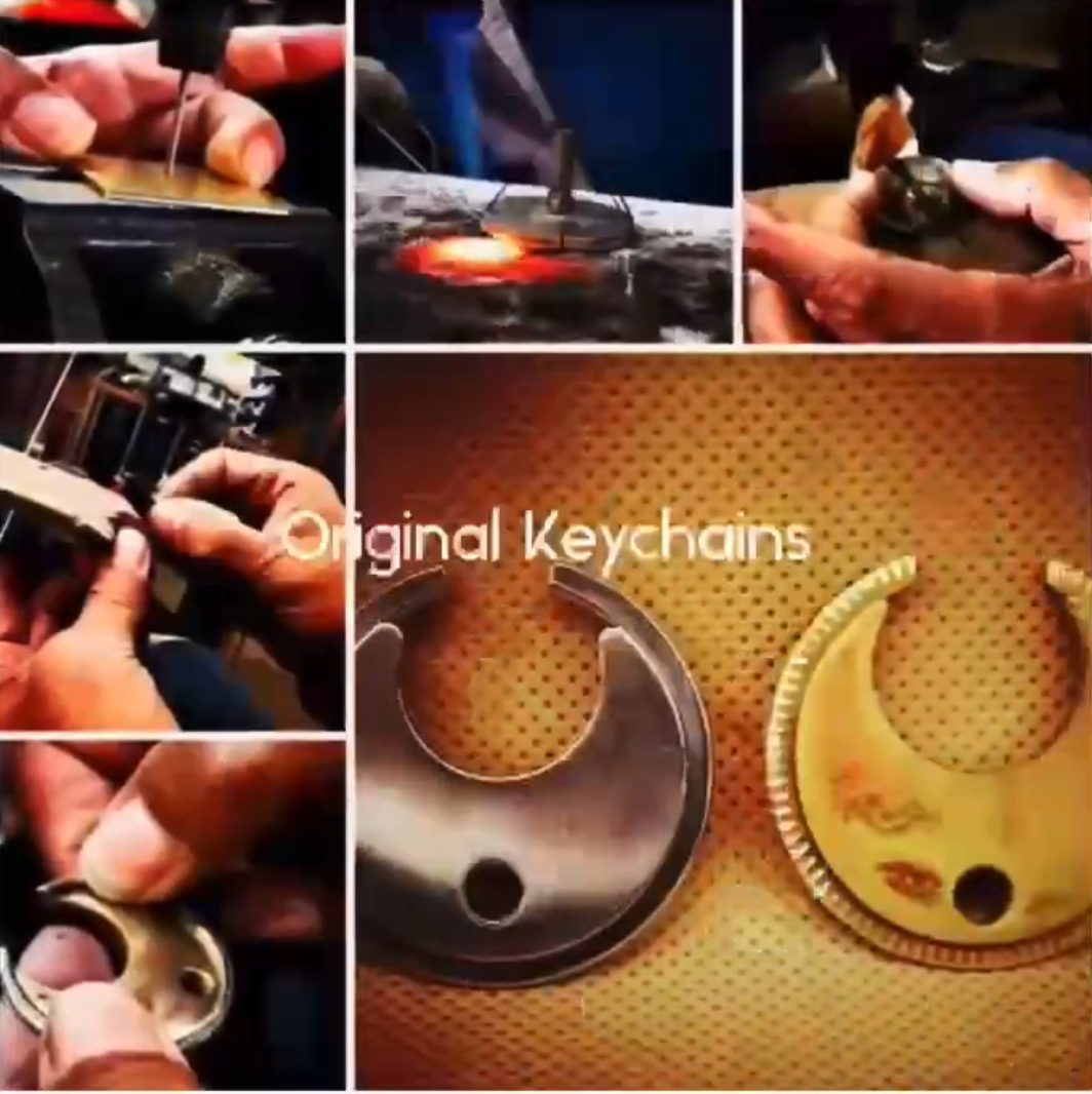 オリジナルのブランド名やロゴを刻印した金具を使い革の縫製をして行オーダーメイドのプロダクトを製作しています。